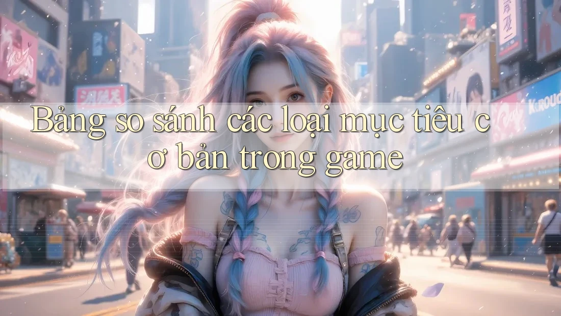 Bảng so sánh các loại mục tiêu cơ bản trong game