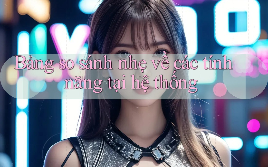 Bảng so sánh nhẹ về các tính năng tại hệ thống