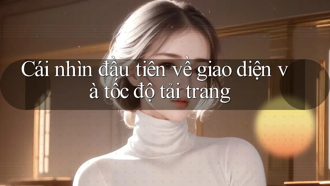Cái nhìn đầu tiên về giao diện và tốc độ tải trang